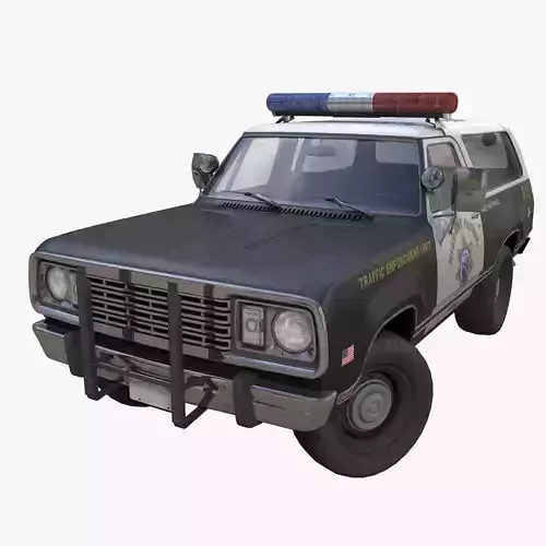 Offroad police car Low-poly 3D model