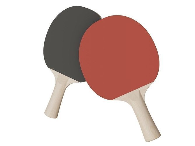 Ping Pong Paddle Red And Black 3D Model Collection