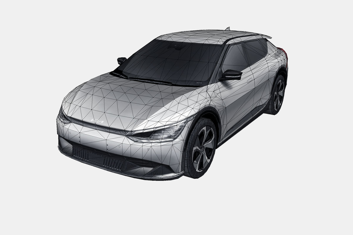 Kia EV6 2022 Low-poly 3D model_16