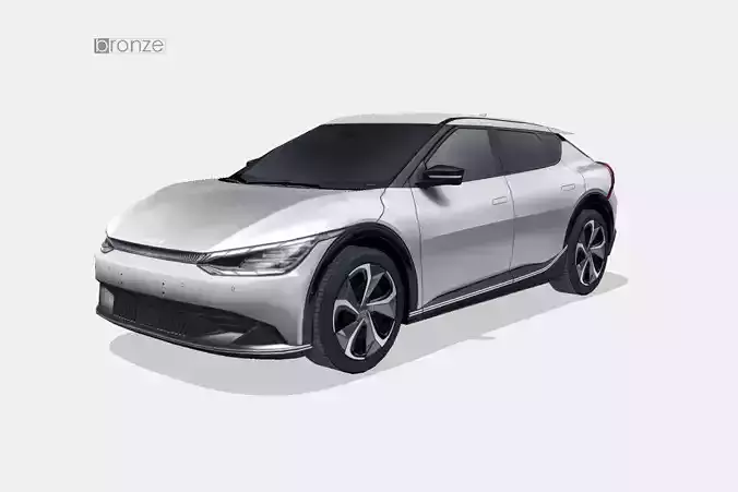 Kia EV6 2022 Low-poly 3D model Kia EV6 2022 Low-poly 3D model