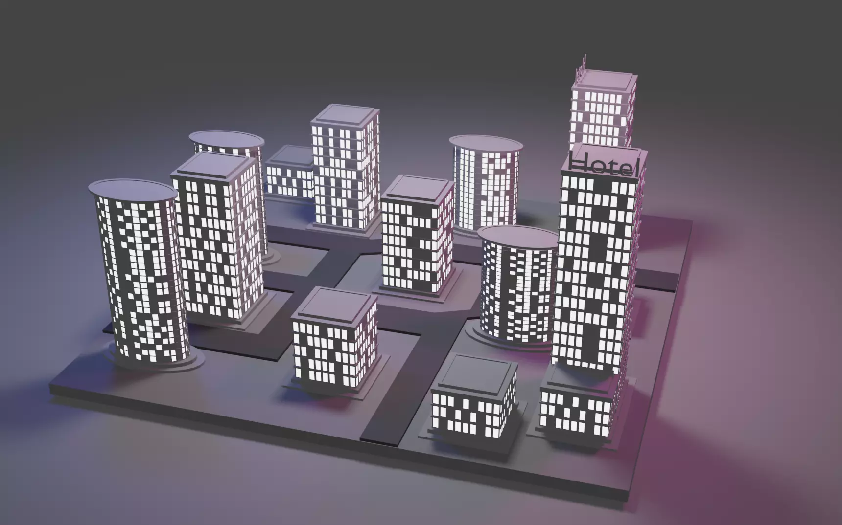 City Buildings 3D model_0