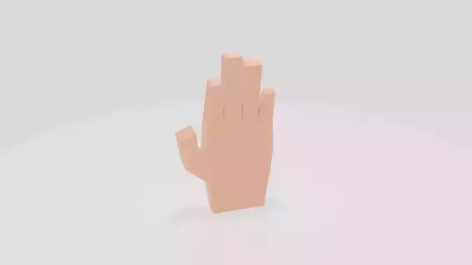 Low Poly Hand Model Free 3D model