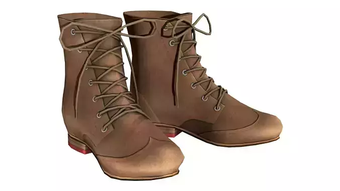 Casual Wear Boots Low-poly 3D model