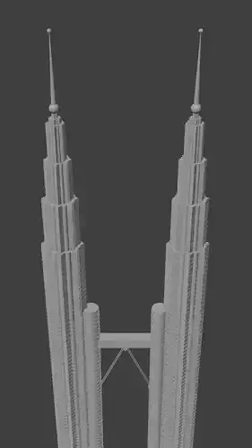 3D model of Twin Towers of Malaysia