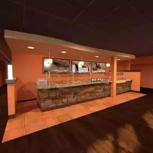 Restaurant Buffet Scene 3D model