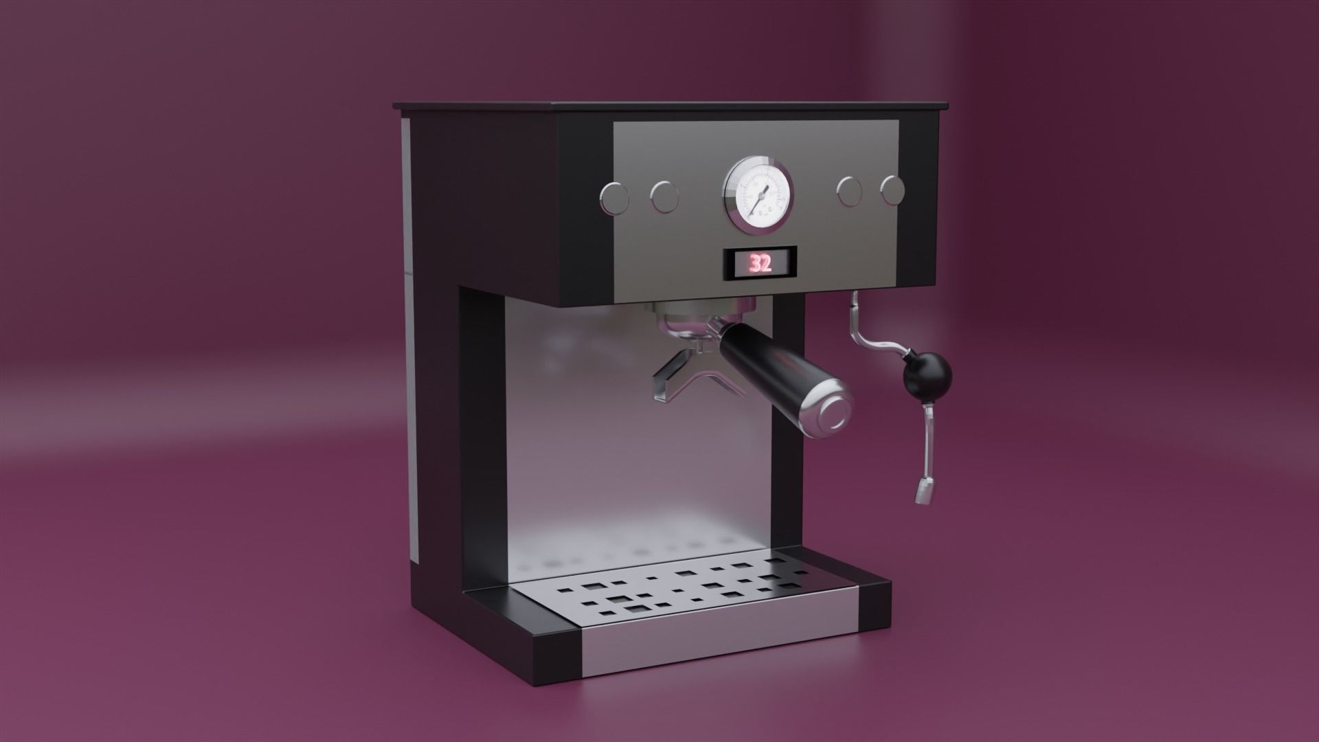 Coffee Maker Free low-poly 3D model_2