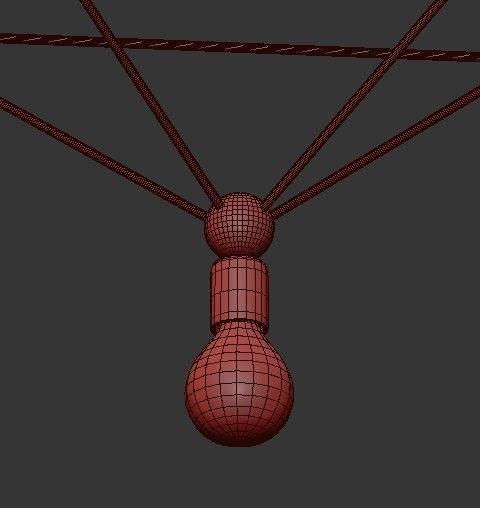 MODO CHANDELIER GOLD NEW 3D model_3