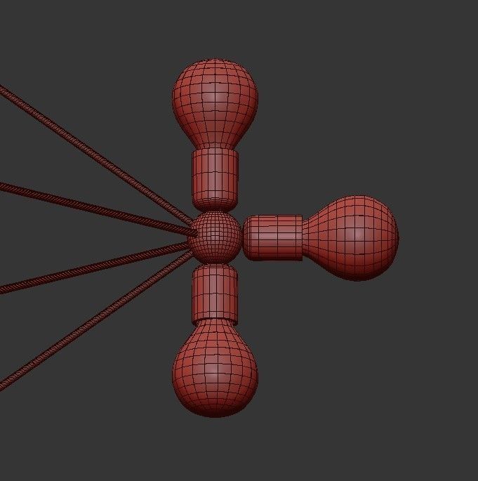 MODO CHANDELIER GOLD NEW 3D model_4