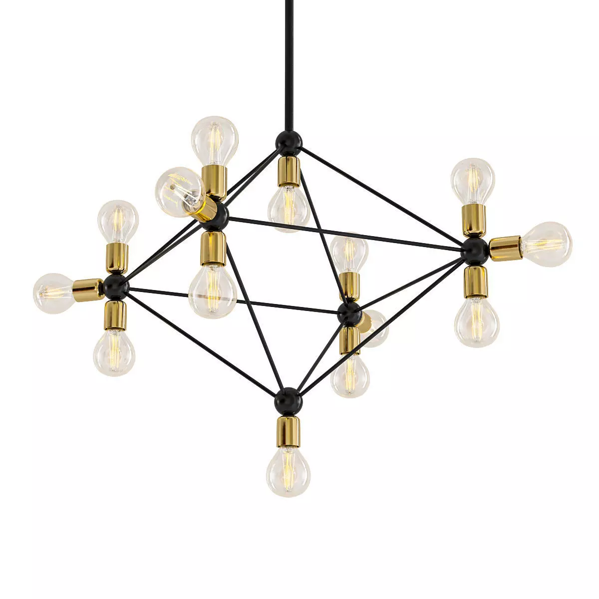MODO CHANDELIER GOLD NEW 3D model_0
