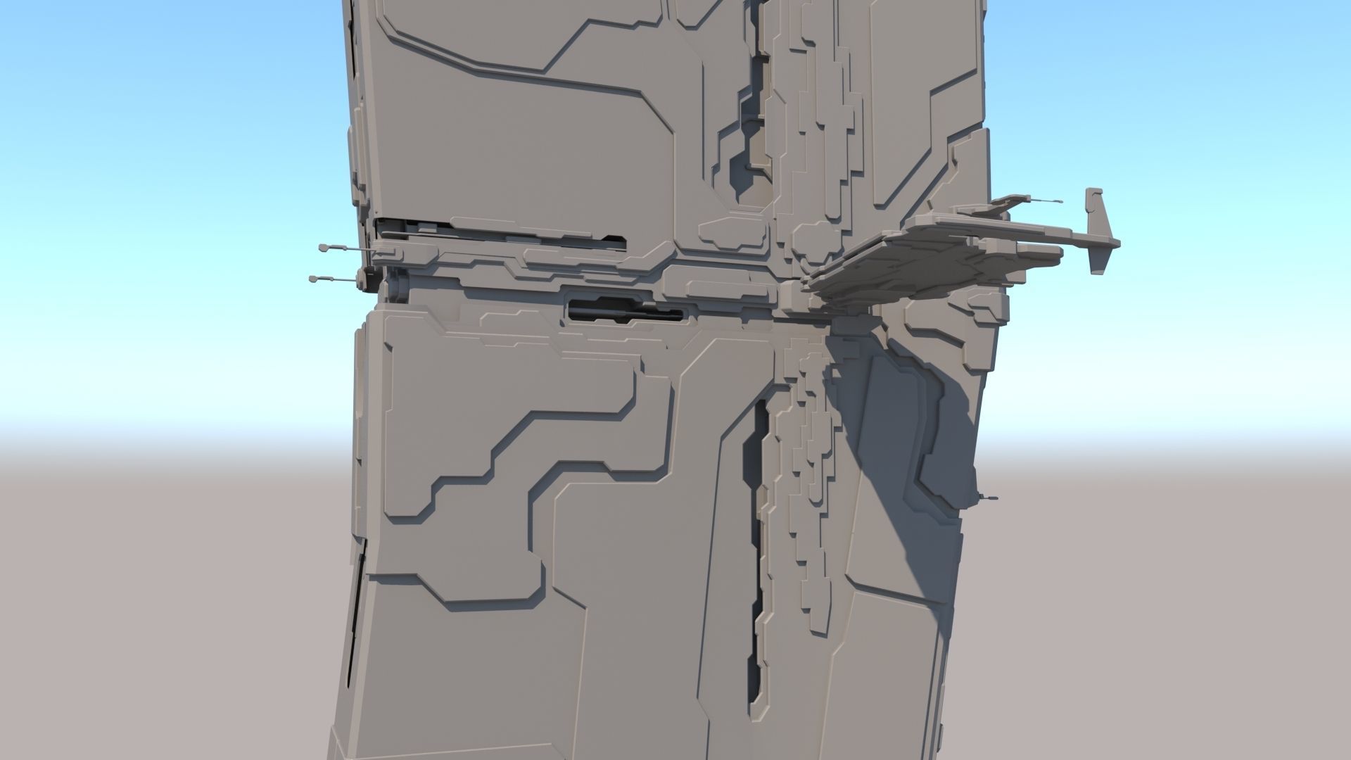 Alien Spaceship 3D model_7