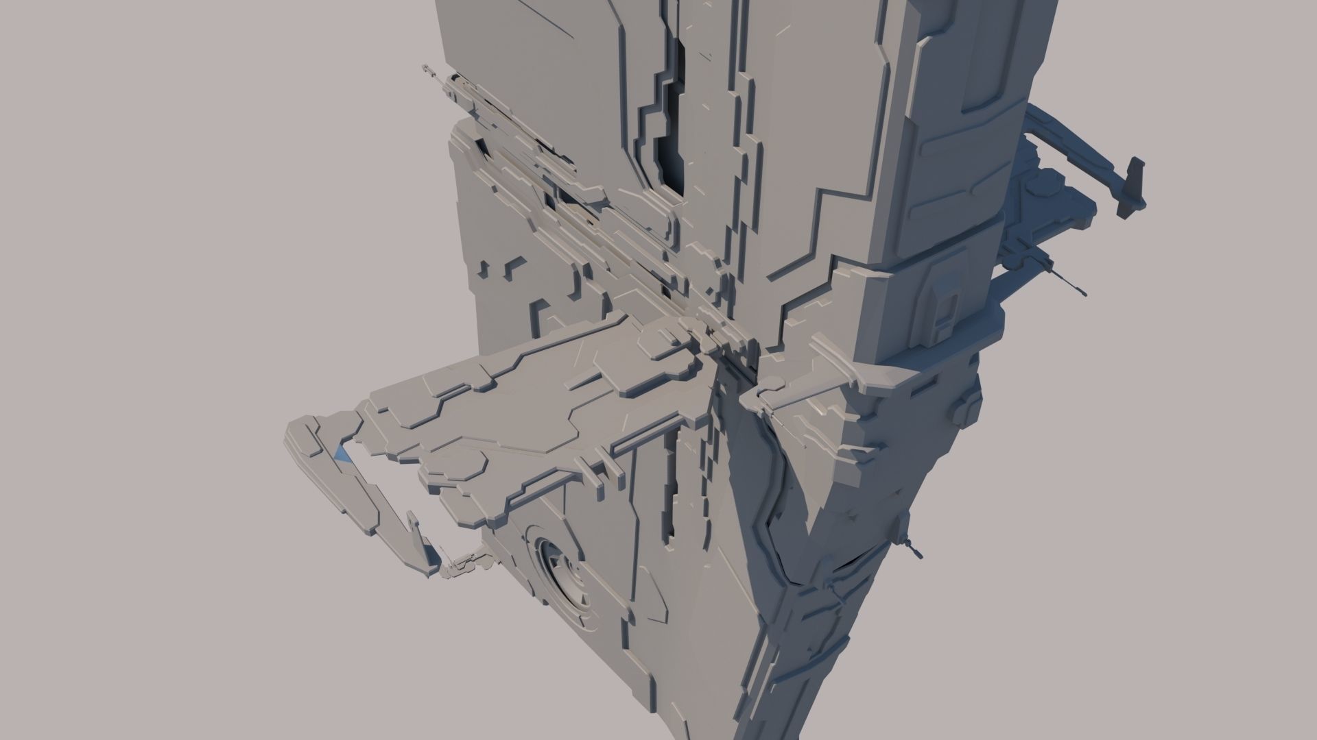 Alien Spaceship 3D model_9