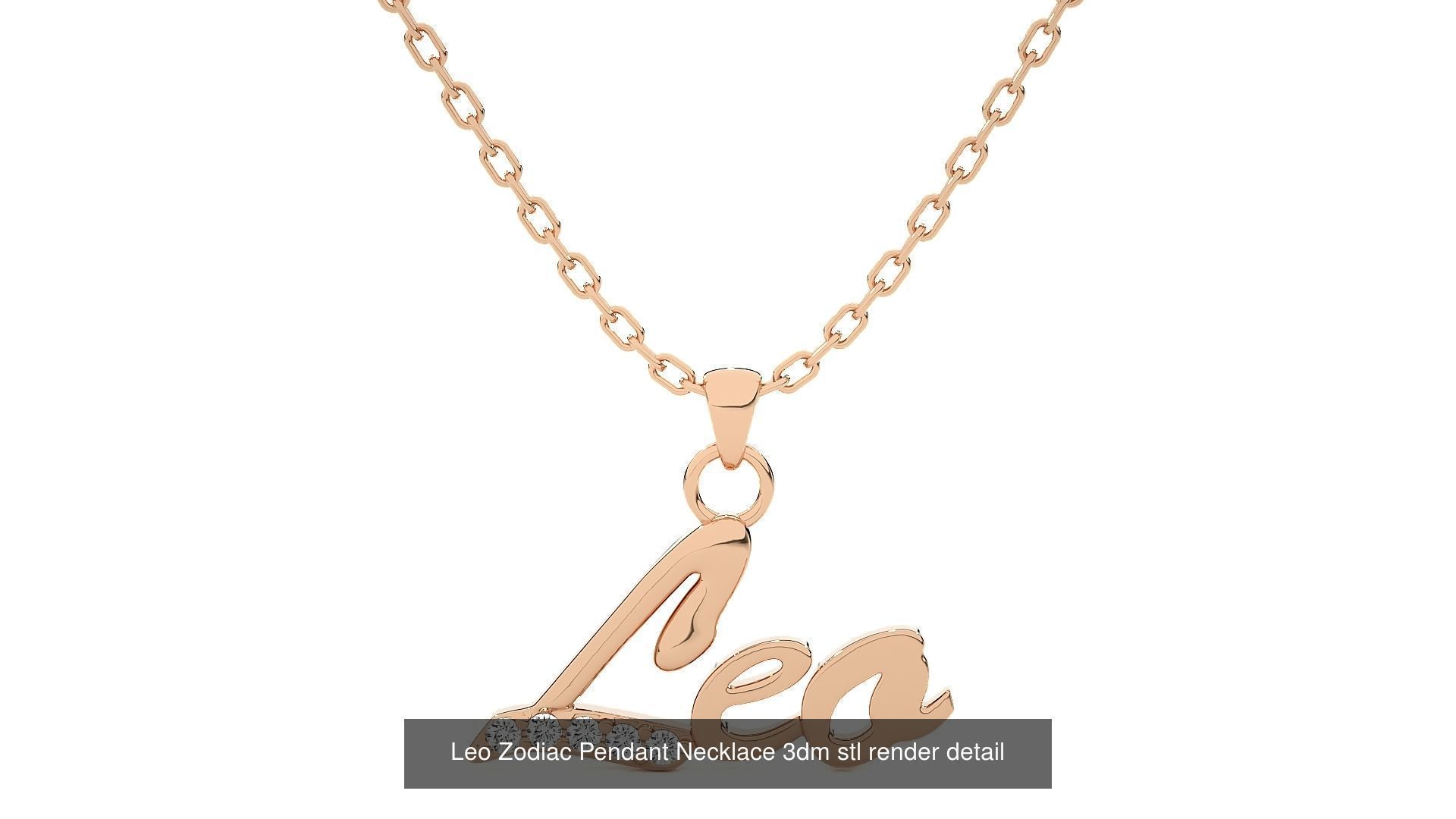 12 Zodiac Astro sign  Pendant Necklace 3dm stl render detail 3D Model Collection_8