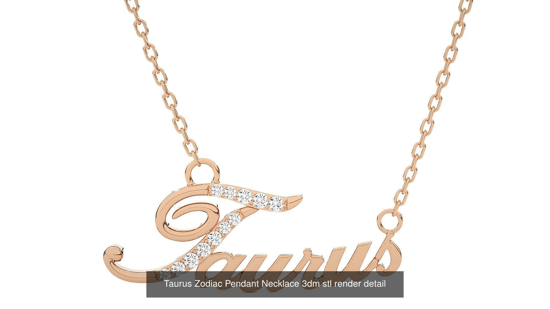 12 Zodiac Astro sign  Pendant Necklace 3dm stl render detail 3D Model Collection_3
