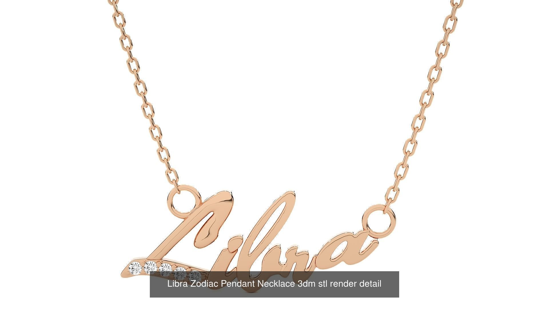 12 Zodiac Astro sign  Pendant Necklace 3dm stl render detail 3D Model Collection_7