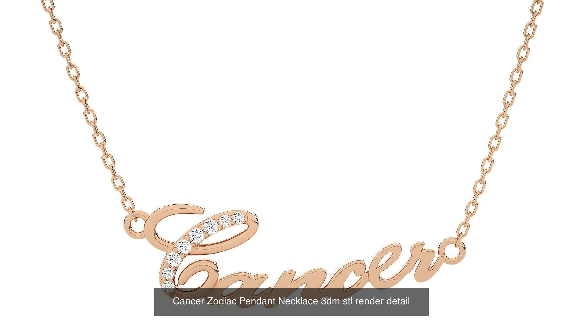 12 Zodiac Astro sign  Pendant Necklace 3dm stl render detail 3D Model Collection_11