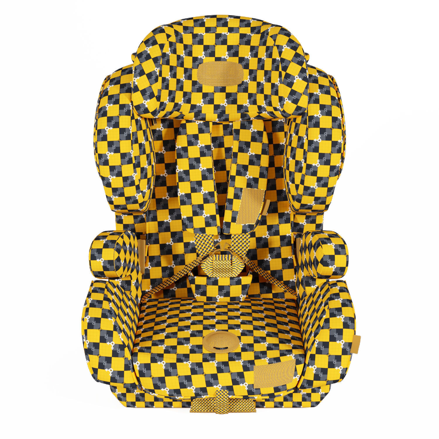 Recaro Baby Car seat Low-poly 3D model_6