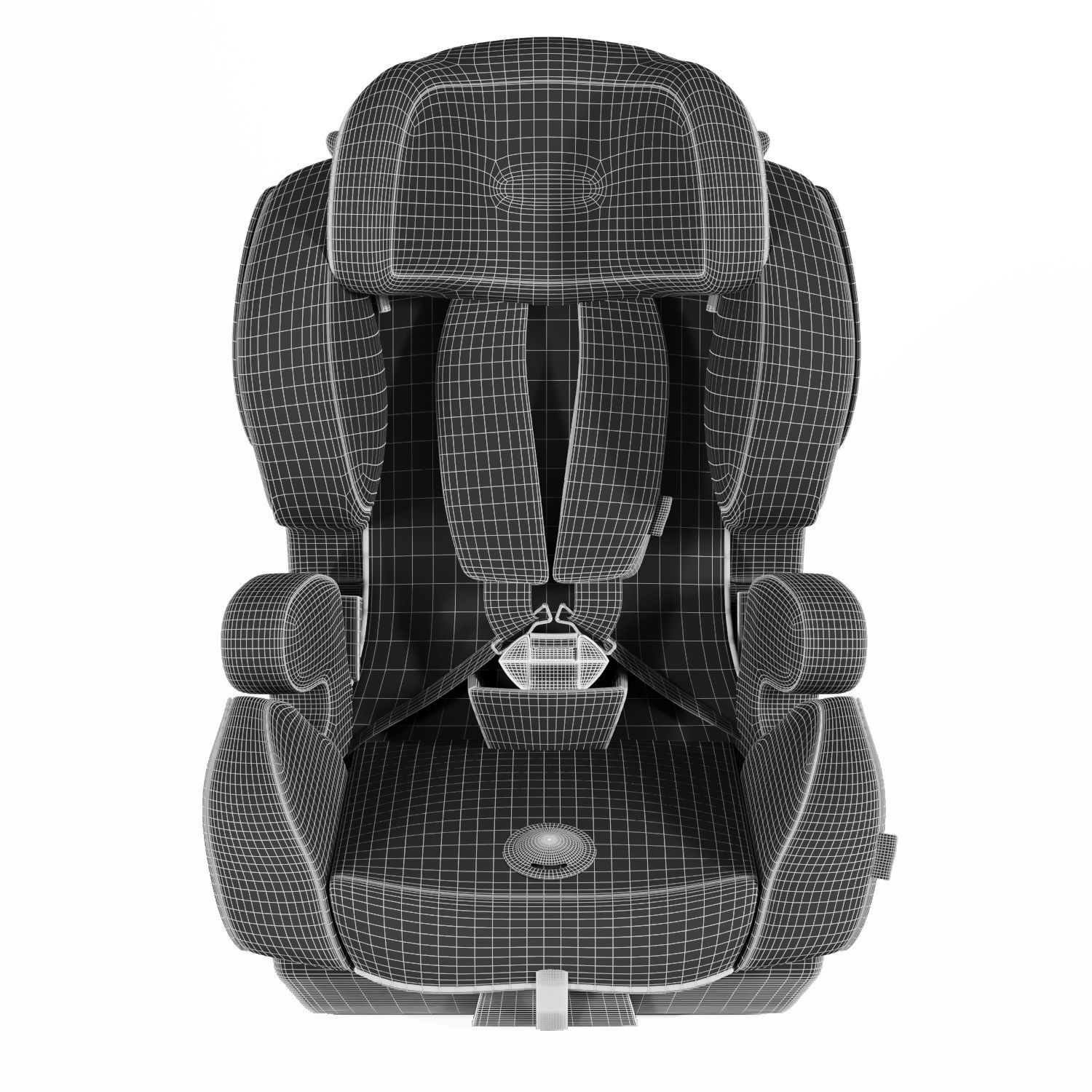 Recaro Baby Car seat Low-poly 3D model_5