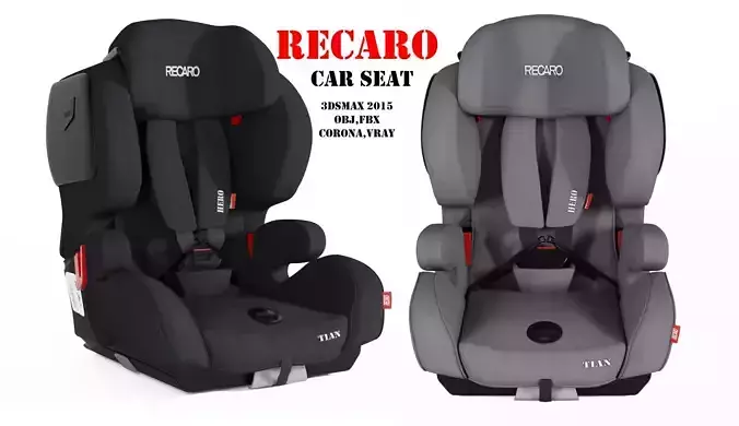 Recaro Baby Car seat Low-poly 3D model