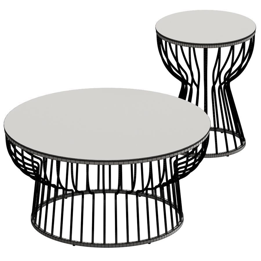 West Elm - Pillar Coffee Table 3D model_1