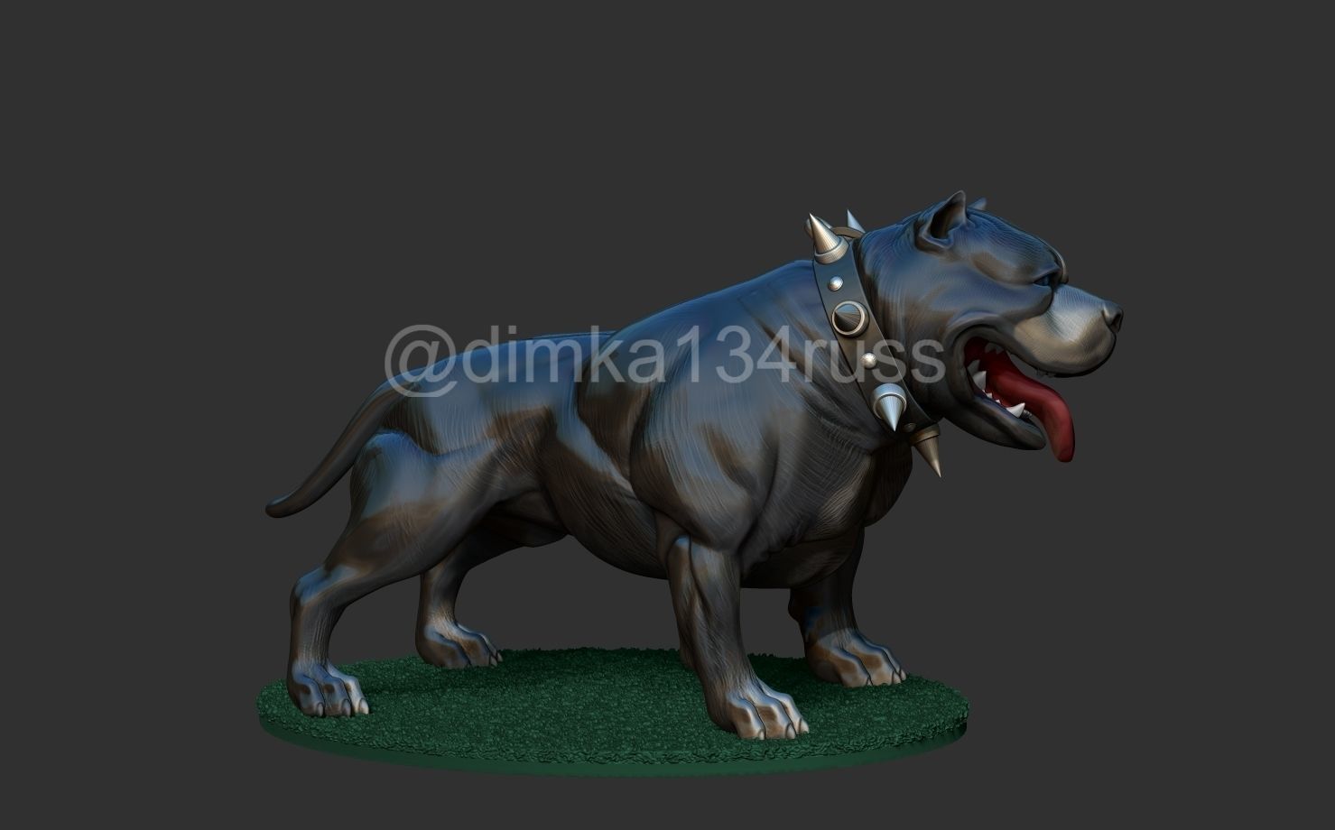 pit bull 3D model 3D printable | CGTrader