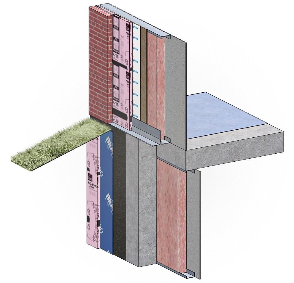 WALL DETAIL gypsum insulation 3D model_3