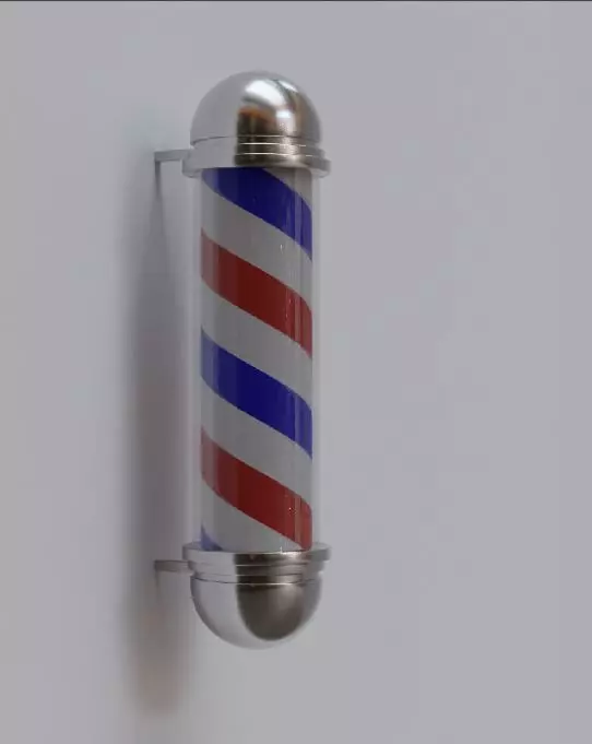 barber pole  3D model_0