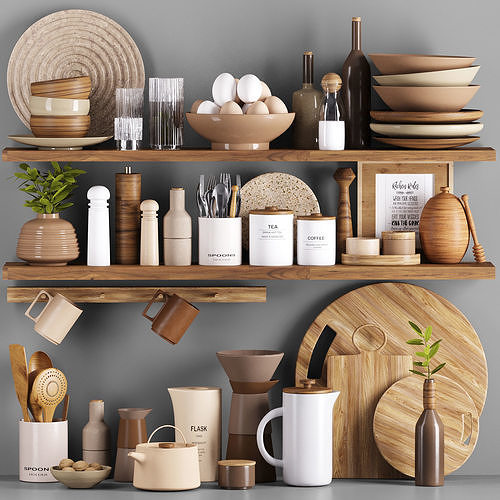 kitchen accessories 3D model