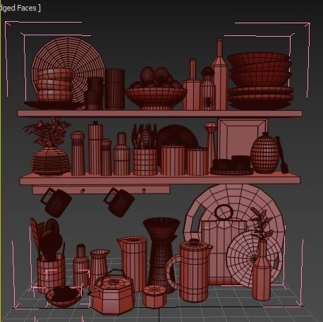 kitchen accessories 3D model_3