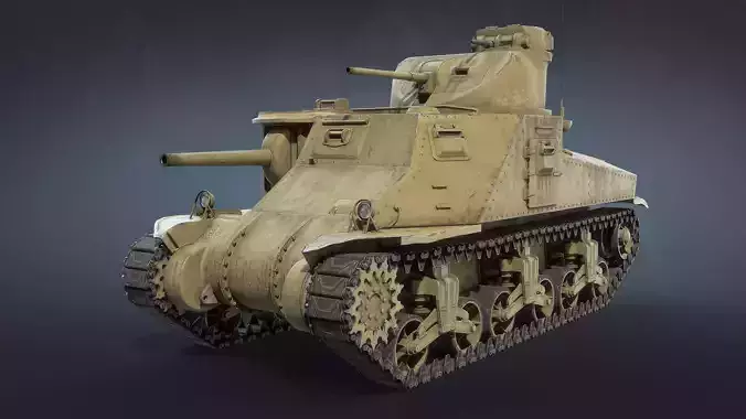 M3 Lee Tank Low-poly 3D model