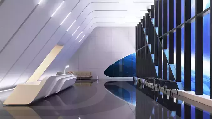 Sci-fi interior 02 - 1000 Museum 3D model