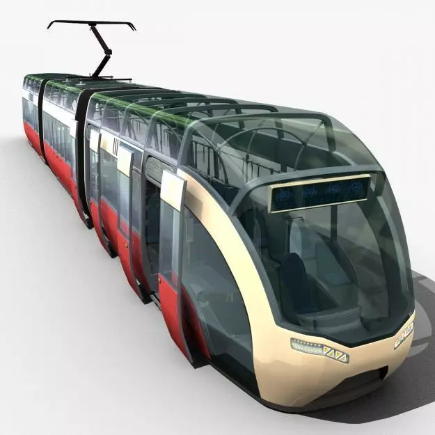 Concept Tram 3D model_0