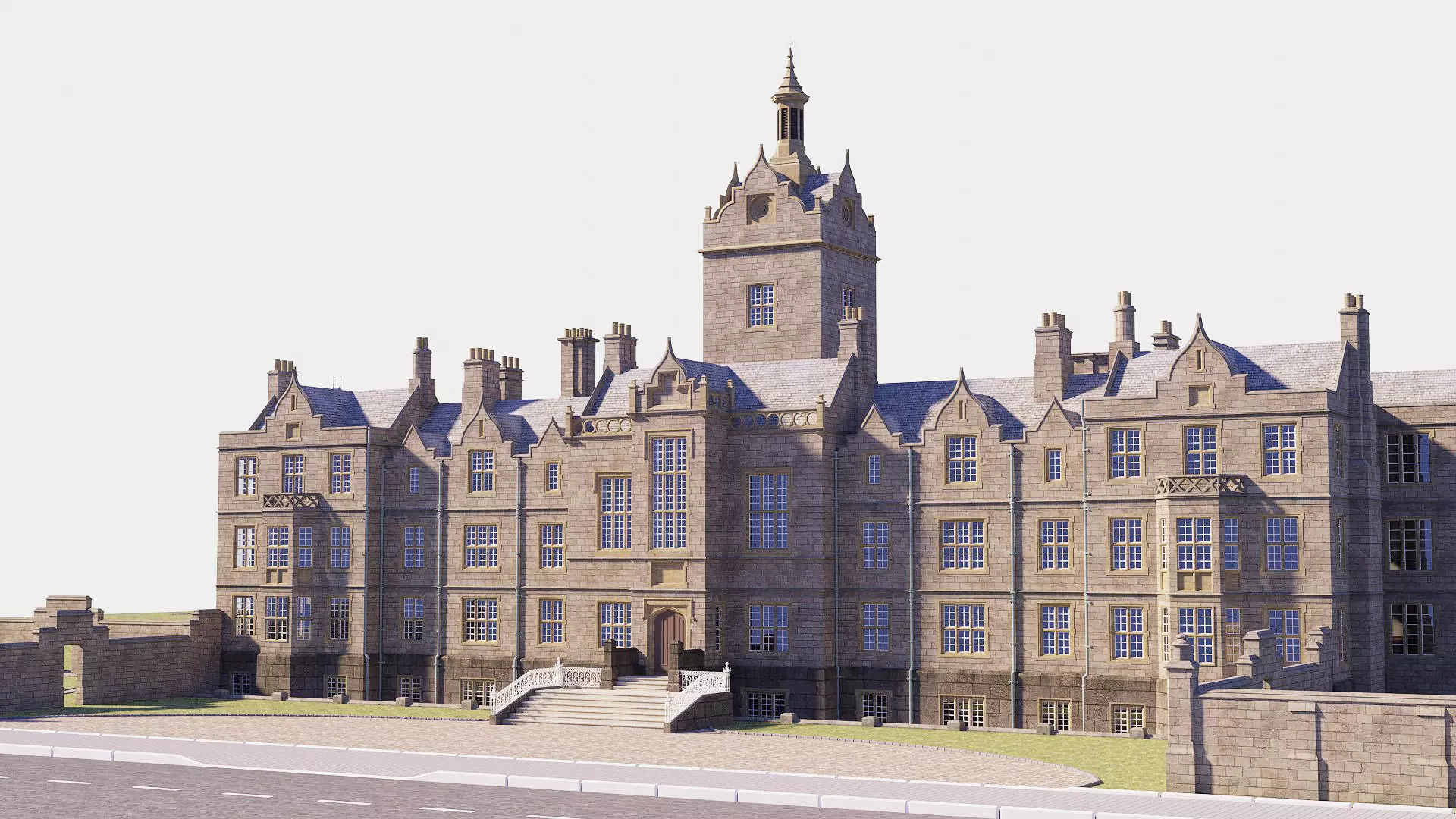 Victorian manor 3D model_0