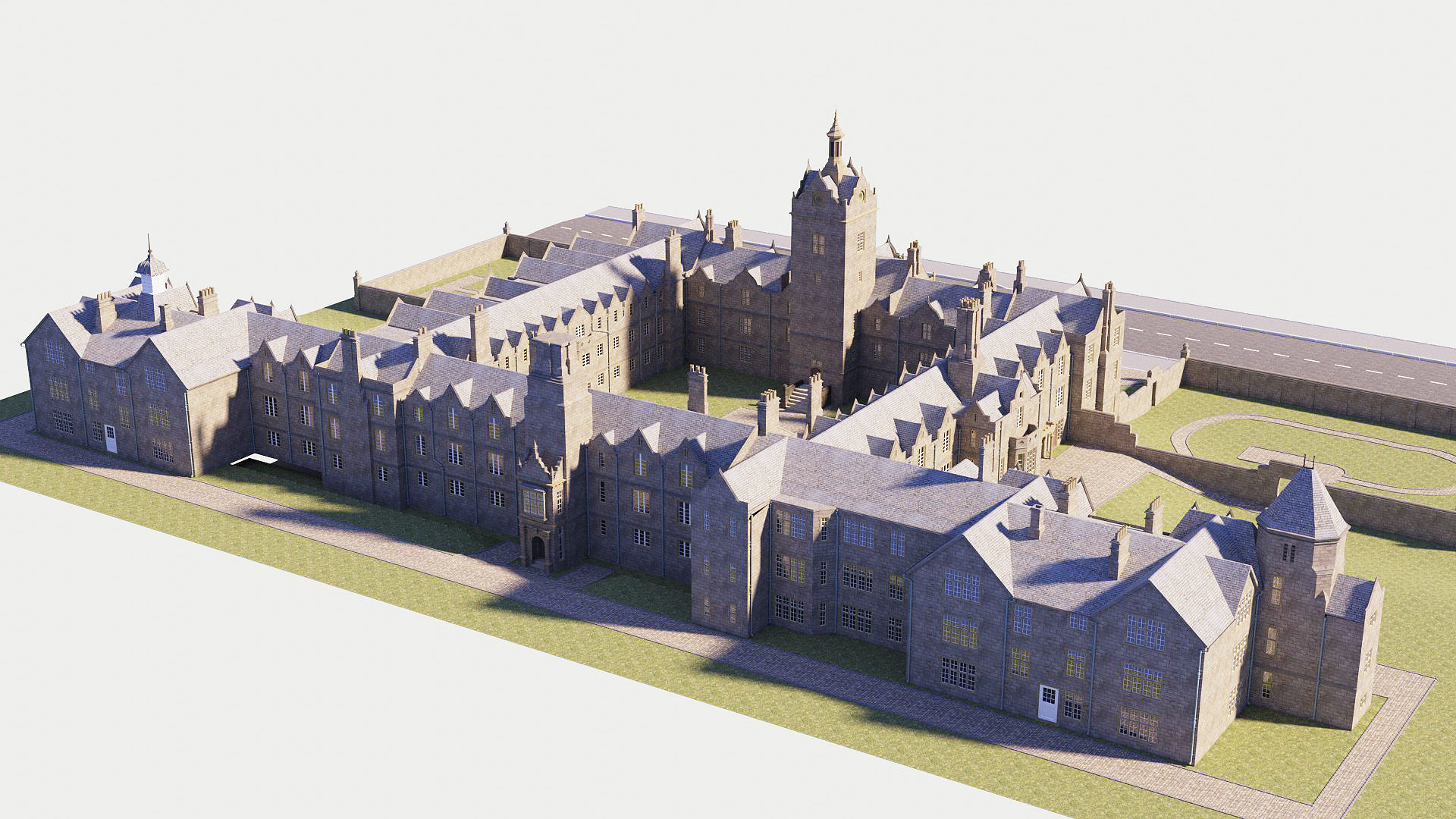 Victorian manor 3D model_11
