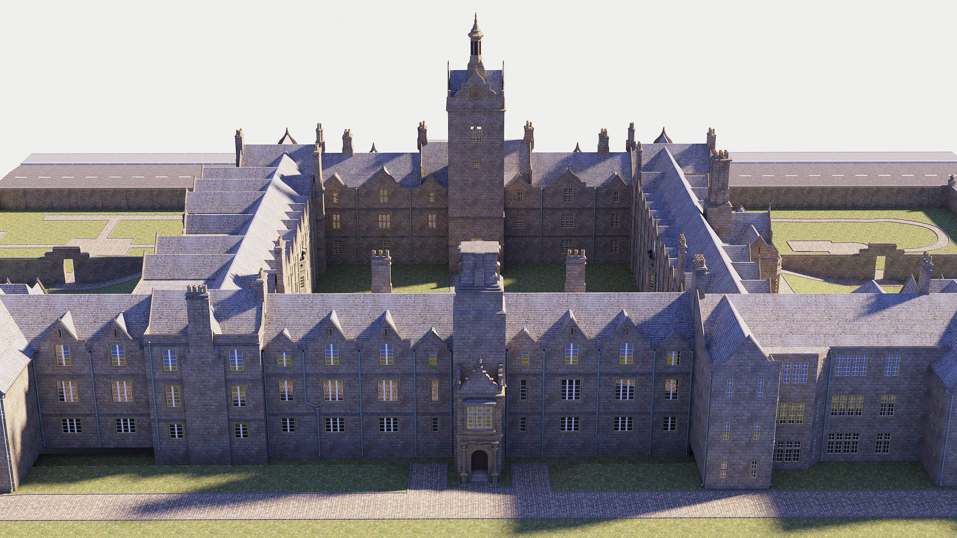 Victorian manor 3D model_7