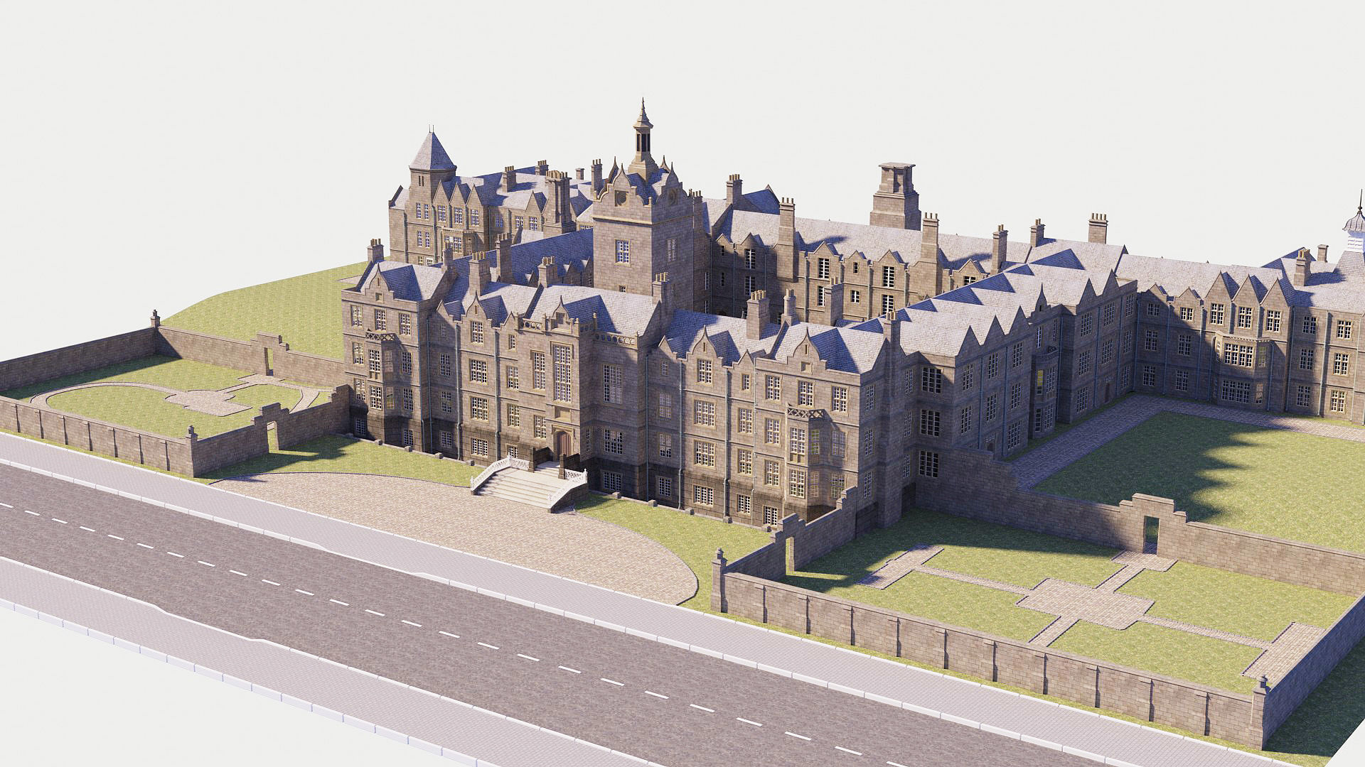 Victorian manor 3D model_14