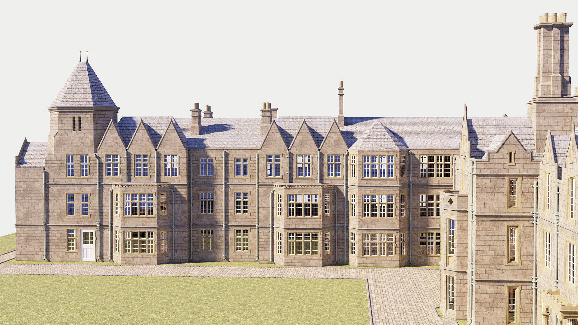 Victorian manor 3D model_10