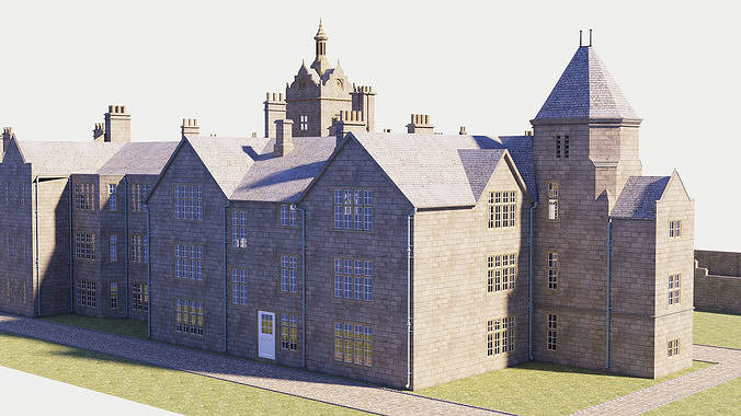 Victorian manor 3D model 7