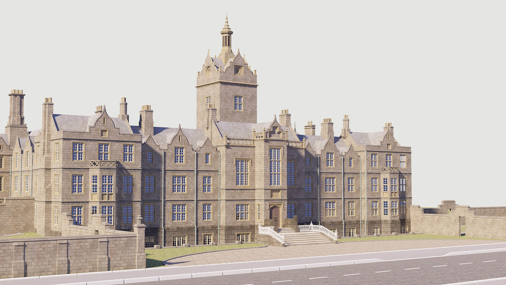 Victorian manor 3D model_1