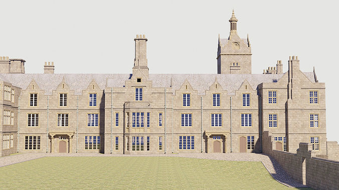 Victorian manor 3D model 4