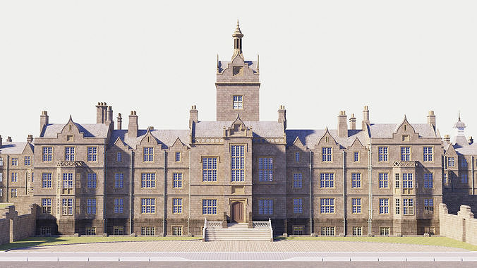 Victorian manor 3D model 6