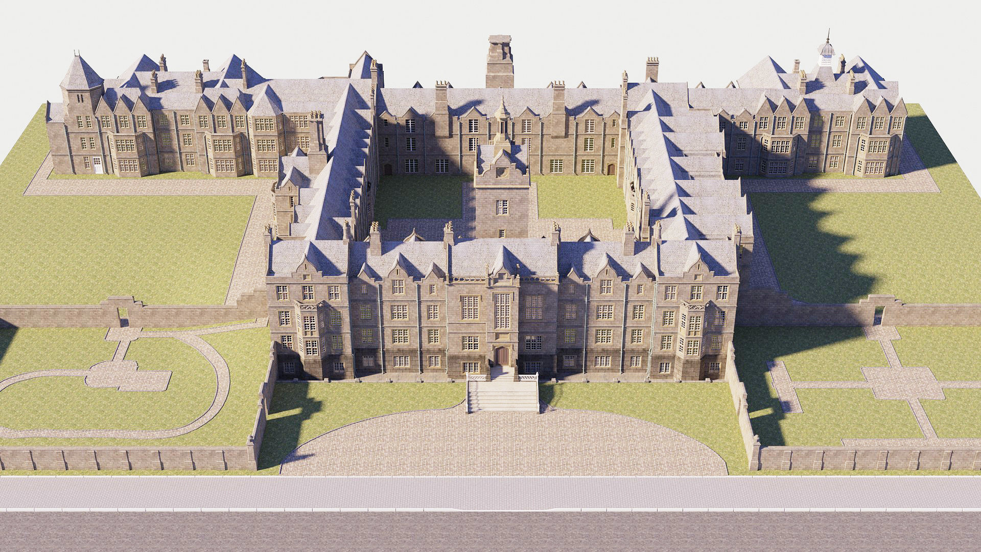 Victorian manor 3D model_2