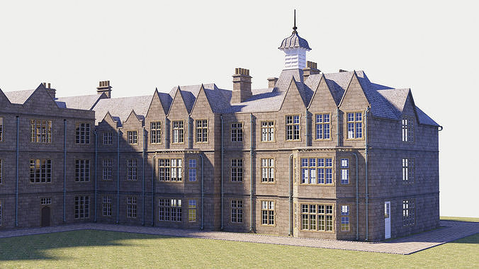 Victorian manor 3D model 5