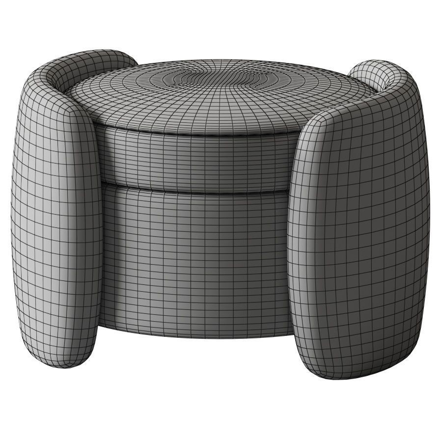 Calder Storage Ottoman - Crate and Barrel 3D model_1