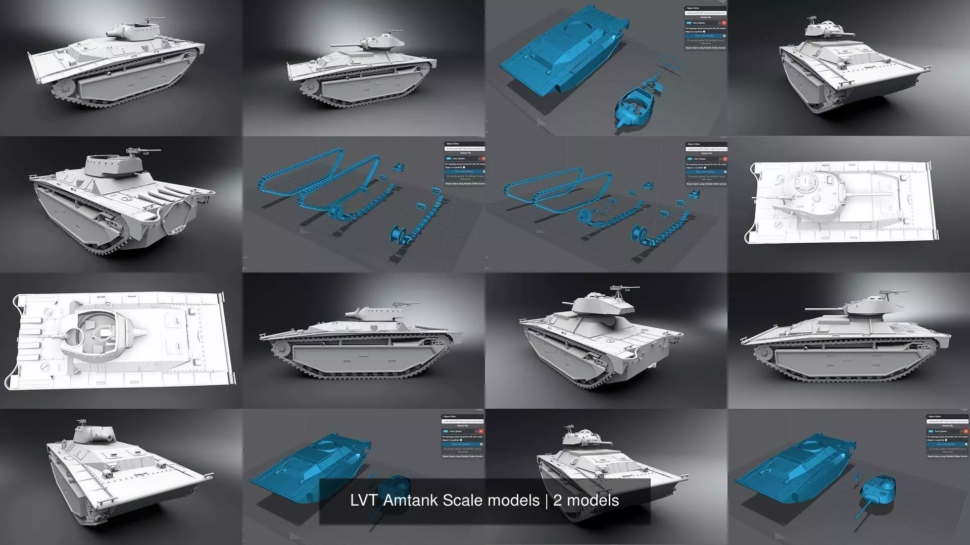 LVT Amtank Scale models 3D Model Collection_0