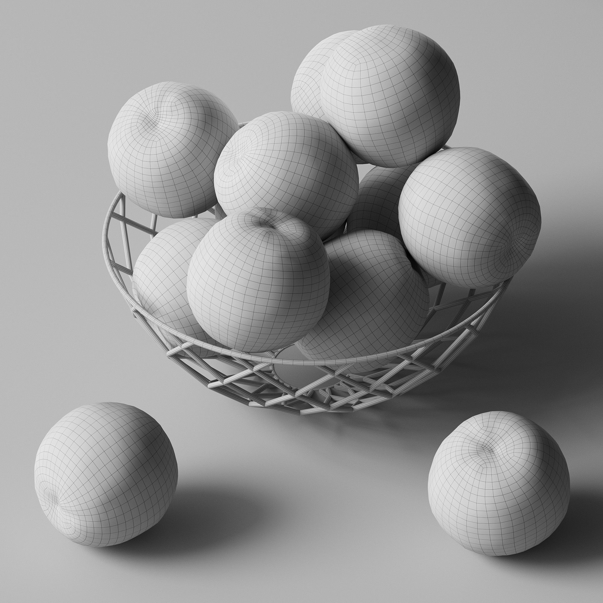 Oranges citrus fruits Low-poly 3D model_3
