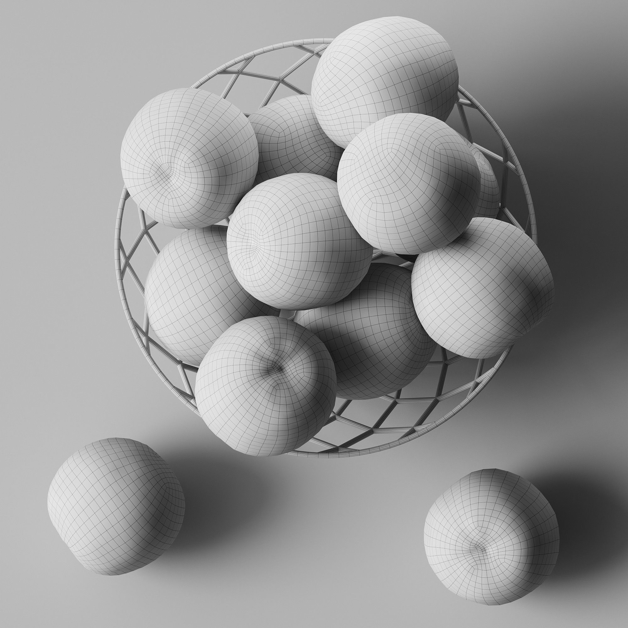 Oranges citrus fruits Low-poly 3D model_4