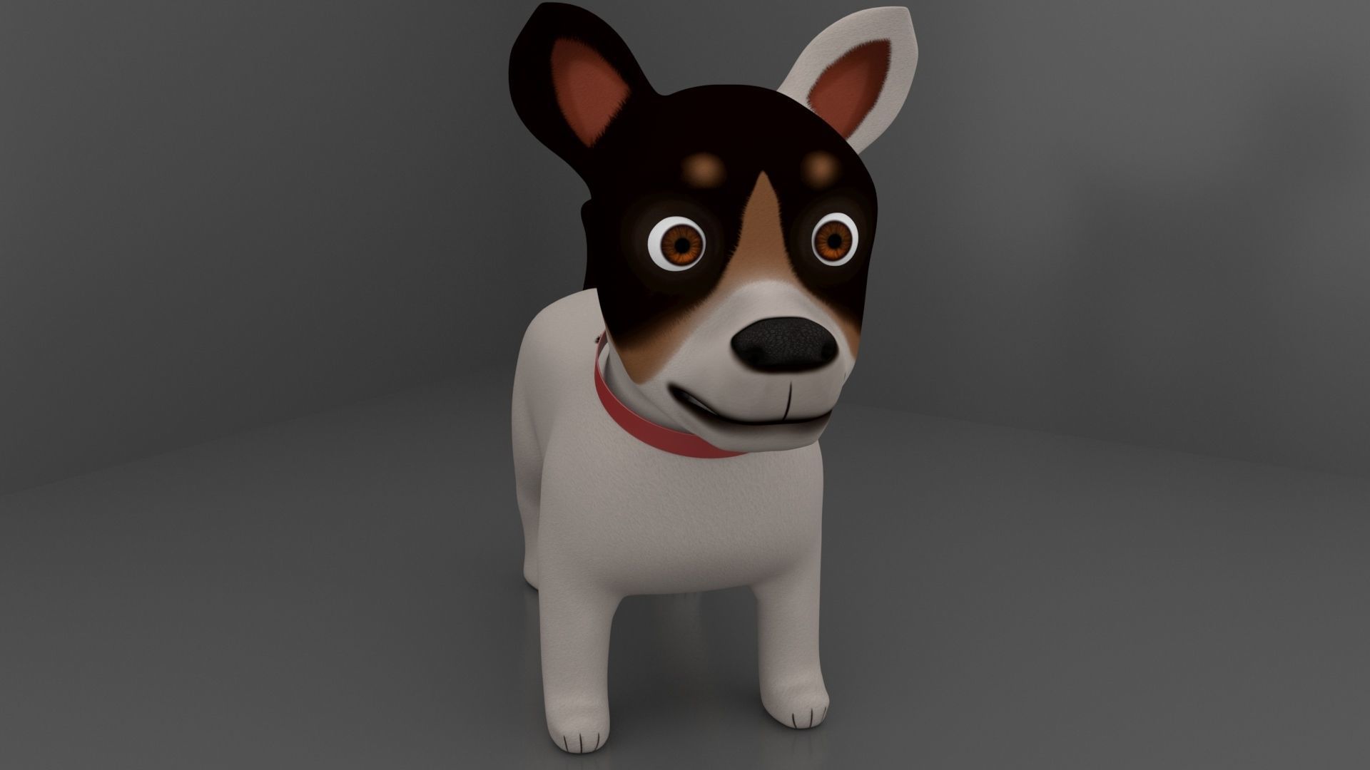 Dog Cartoon 3D model_3