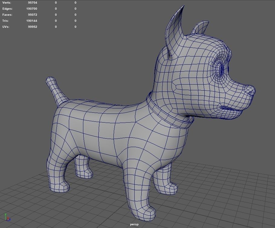 Dog Cartoon 3D model_21