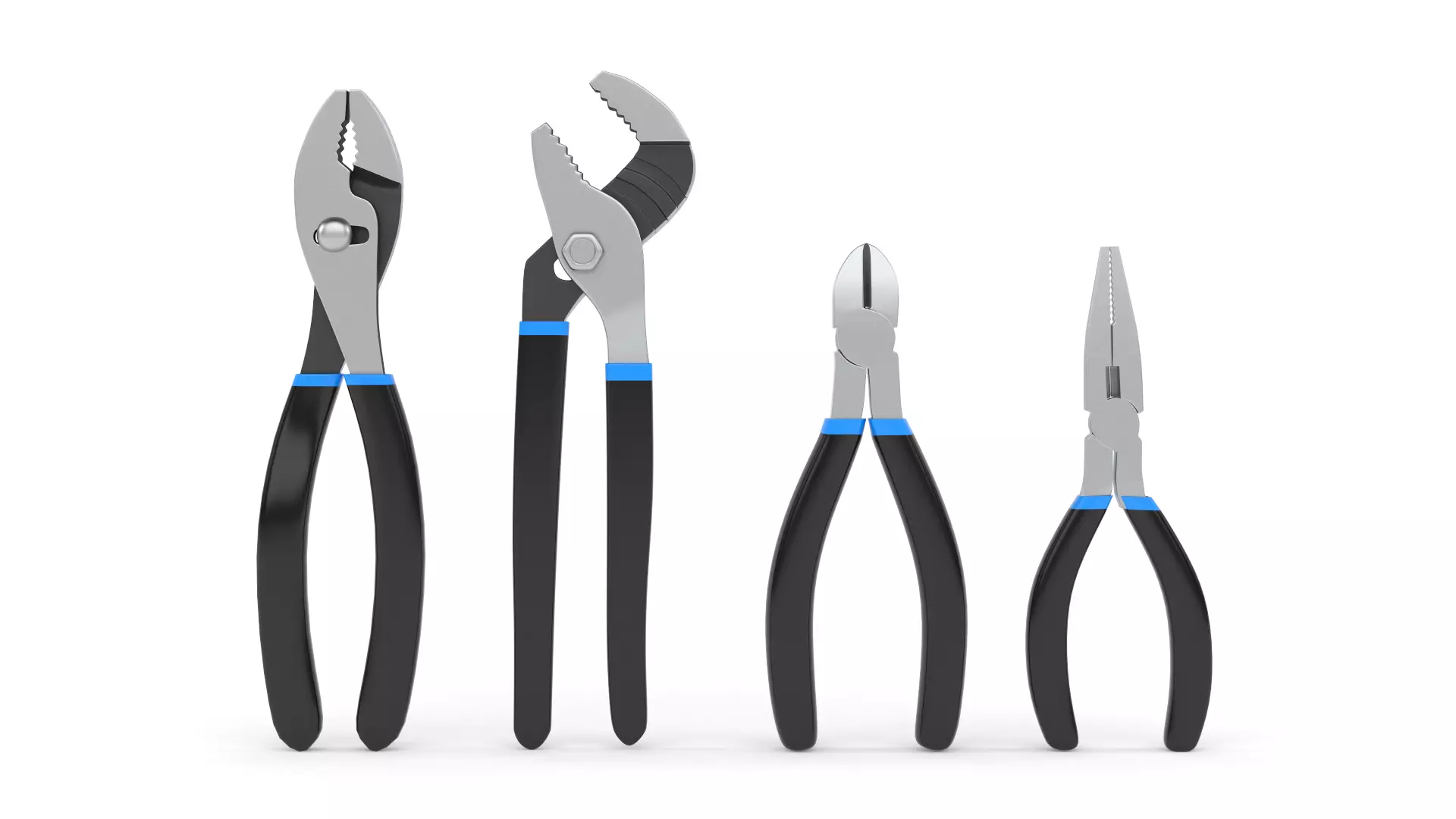 Pliers Set pair of 3D model_0