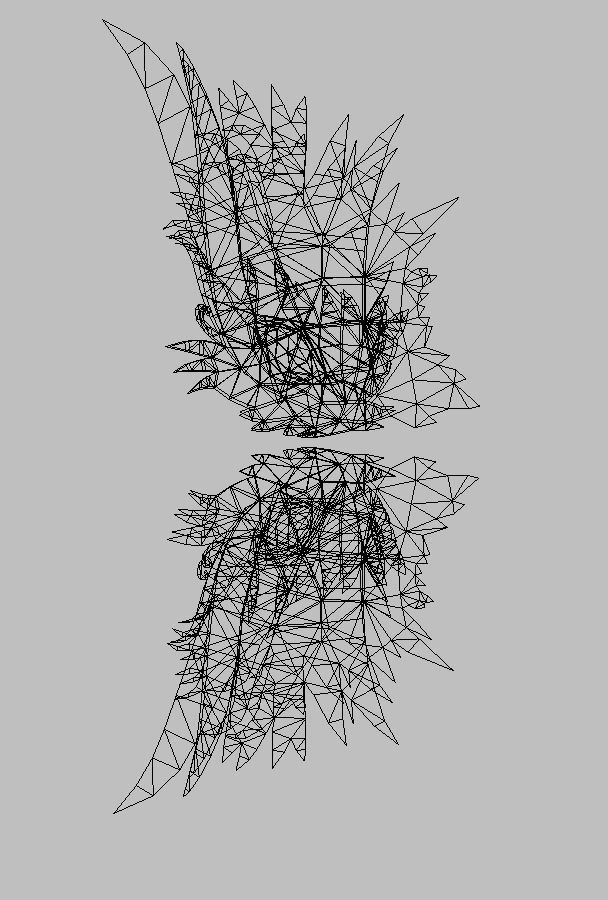 King Blue Wing Low-poly 3D model_7